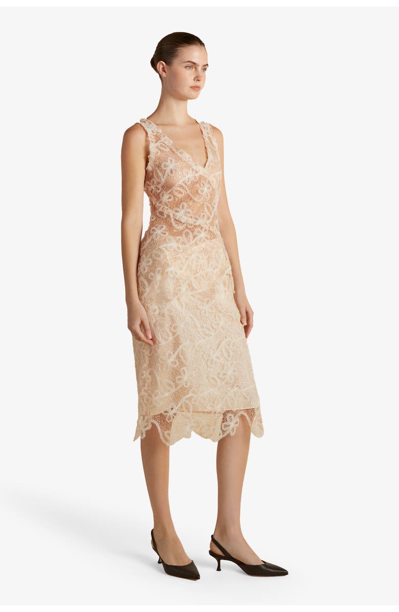 Marina Moscone Lace Tubino, Alternate, color, Nude