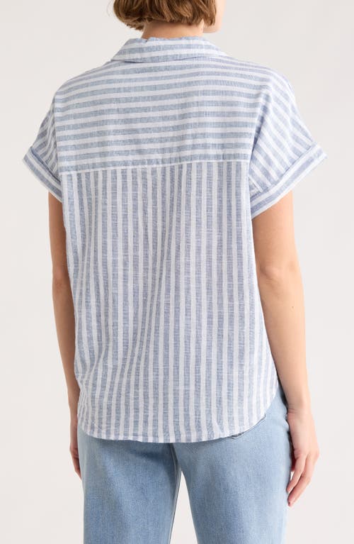 Beachlunchlounge Leyton Stripe Top In Blue