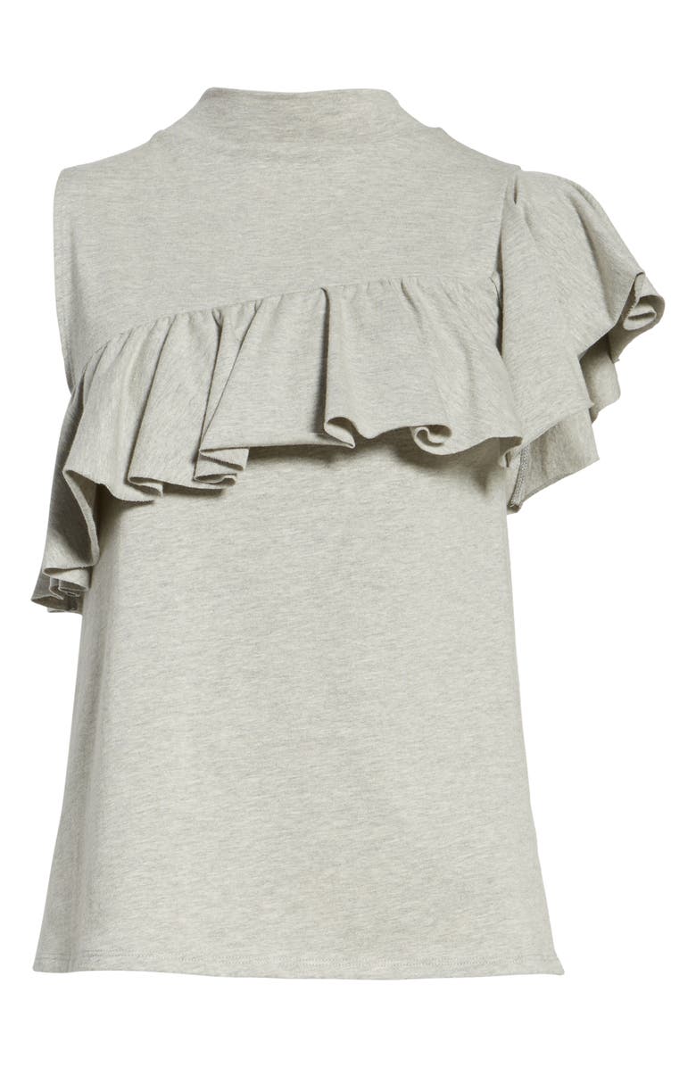 BP. Asymmetrical Ruffle Tee, Alternate, color, 