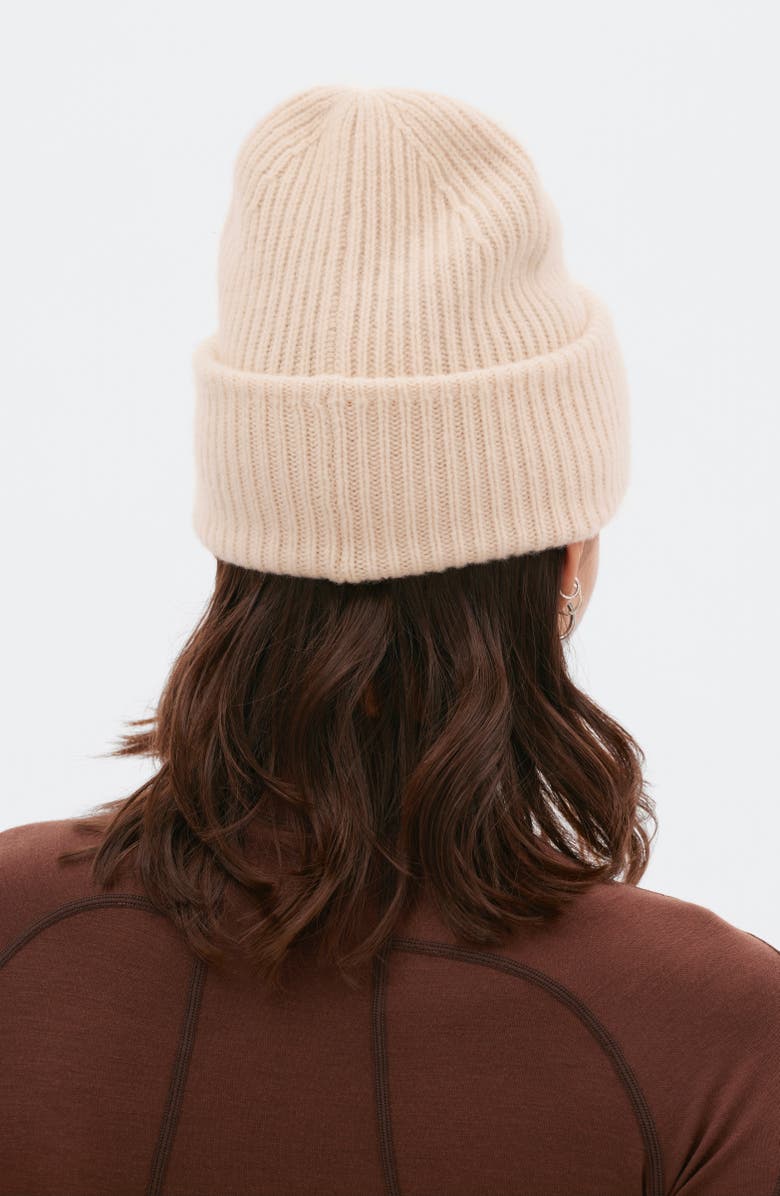 Halfdays Rib Merino Wool Beanie, Alternate, color, Oat Milk