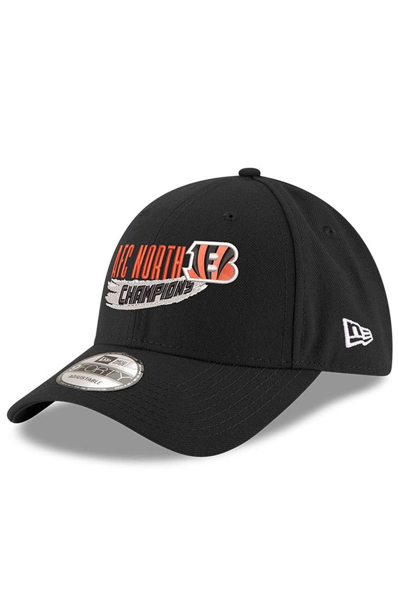 New Era Men's New Era Black Cincinnati Bengals 2022 AFC North Division Champions 9FORTY Adjustable Hat, Main, color, 