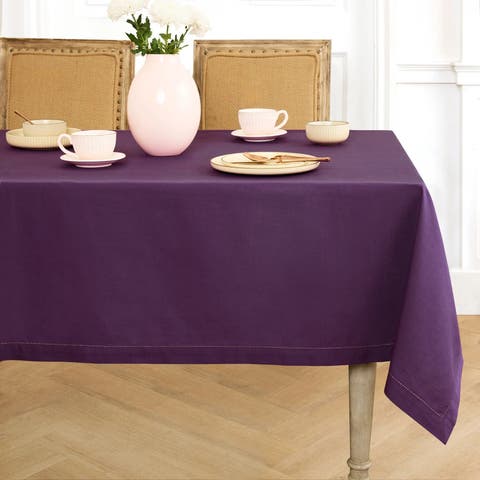 Cotton Linen Hemstitch Tablecloth