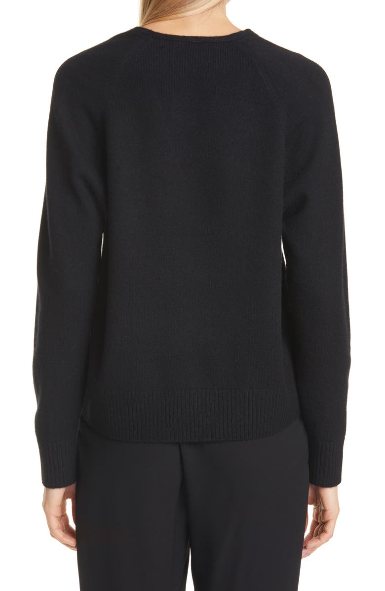 Vince V-Neck Ribbed Wool & Cashmere Blend Sweater, Alternate, color,