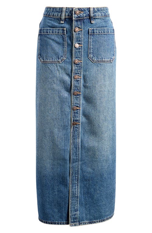 Rolla's Sailor Twilight Denim Maxi Skirt In Vintage Blue