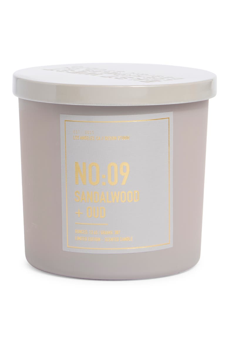 Sandalwood & Oud Scented Candle, Main, color, SANDAWOOD N OUD