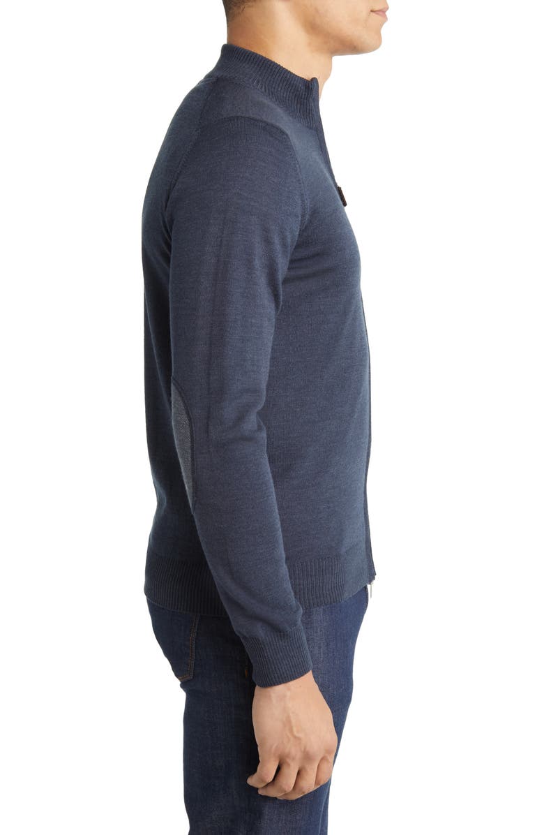 Emanuel Berg Light Gauge Merino Wool Zip Cardigan, Alternate, color,