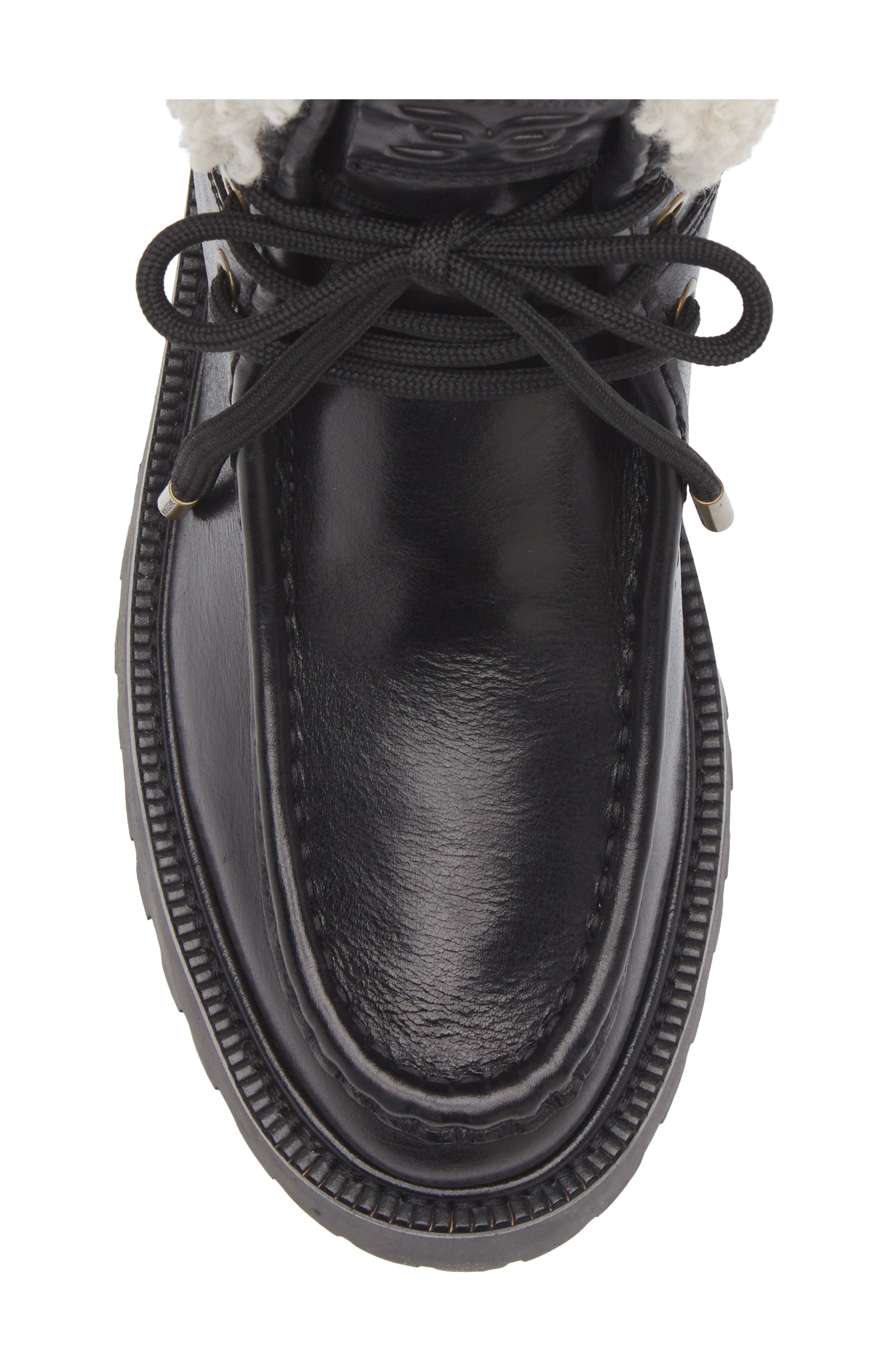 Sam Edelman Elara Faux Shearling Lined Lug Sole Boot, Alternate, color, Black