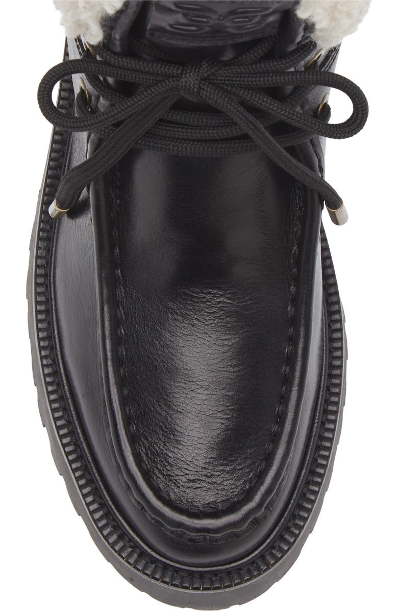 Sam Edelman Elara Faux Shearling Lined Lug Sole Boot, Alternate, color, Black