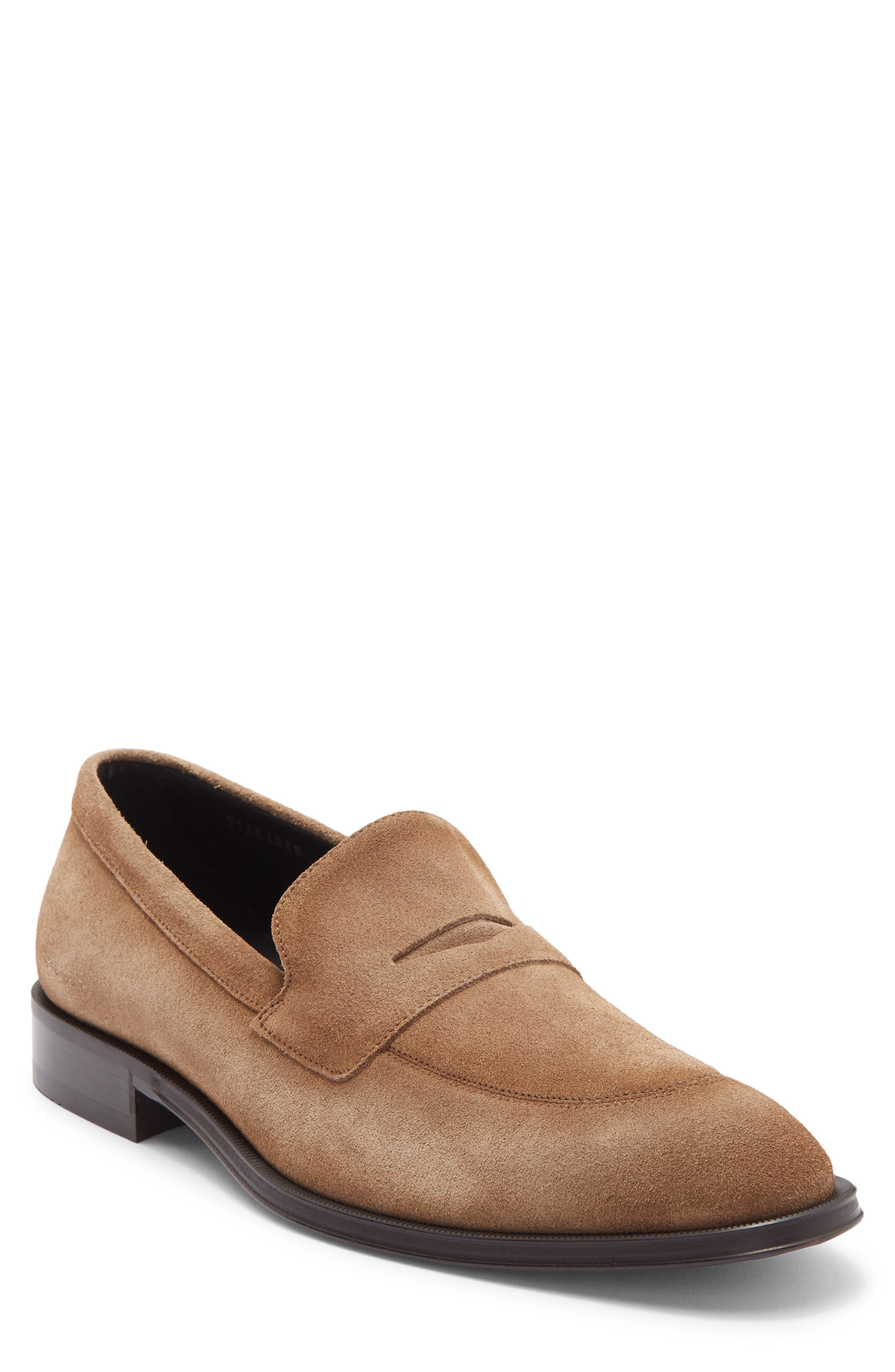 BOSS Derrek Penny Loafer, Main, color, Medium Beige
