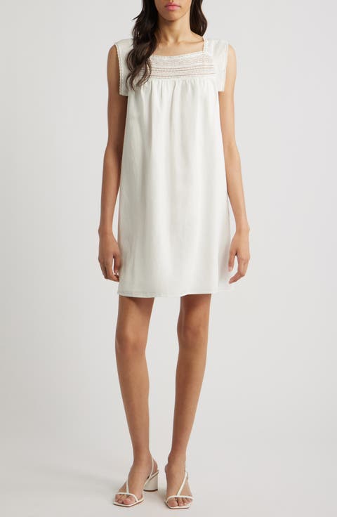 Lace Trim Shift Dress