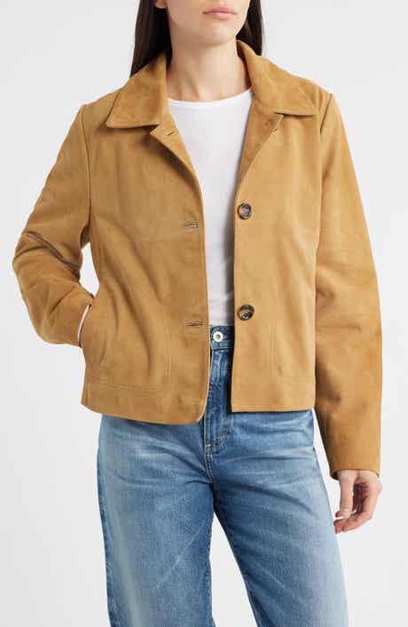 Bernardo Crop Suede Jacket
