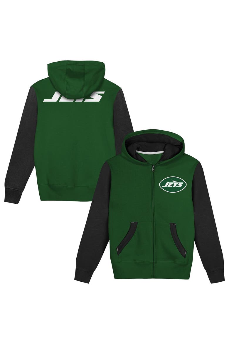 Toddler Outerstuff  Green/Black New York Jets Stadium Colorblock Full-Zip Hoodie, Main, color, Green