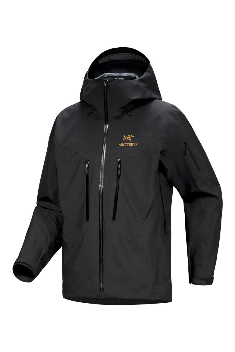 Alpha SV Waterproof Jacket, Alternate, color, 24K BLACK