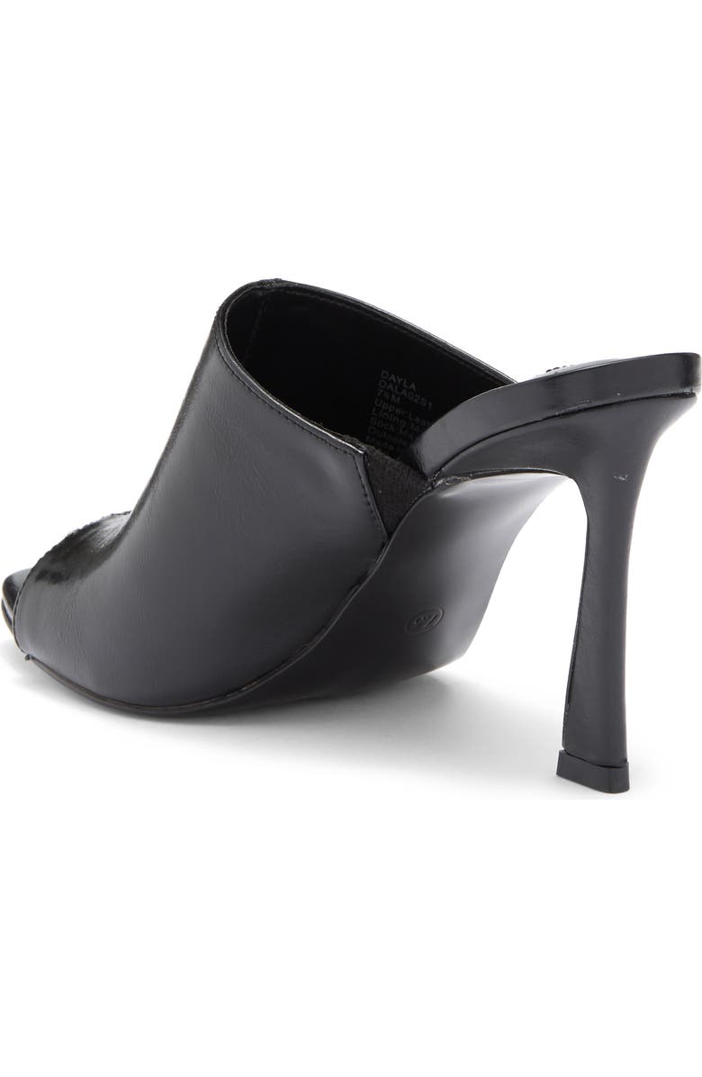 Steve Madden Dayla Peep Toe Mule, Alternate, color, Black Leather