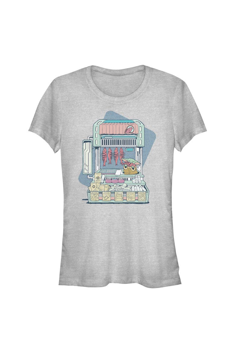 Junior's The Child Street Stall Short Sleeve Graphic T-Shirt, Main, color, Athletic Heather