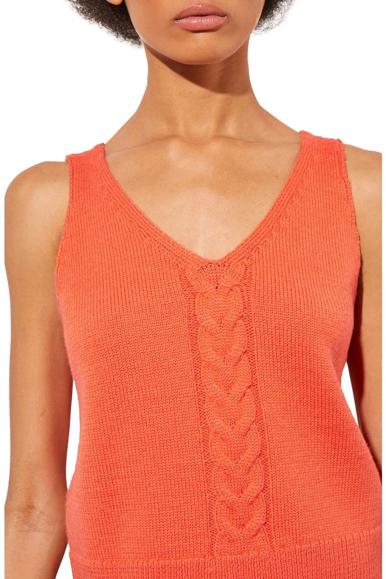 Wool Blend Sleeveless Sweater, Alternate, color, VERMILLION