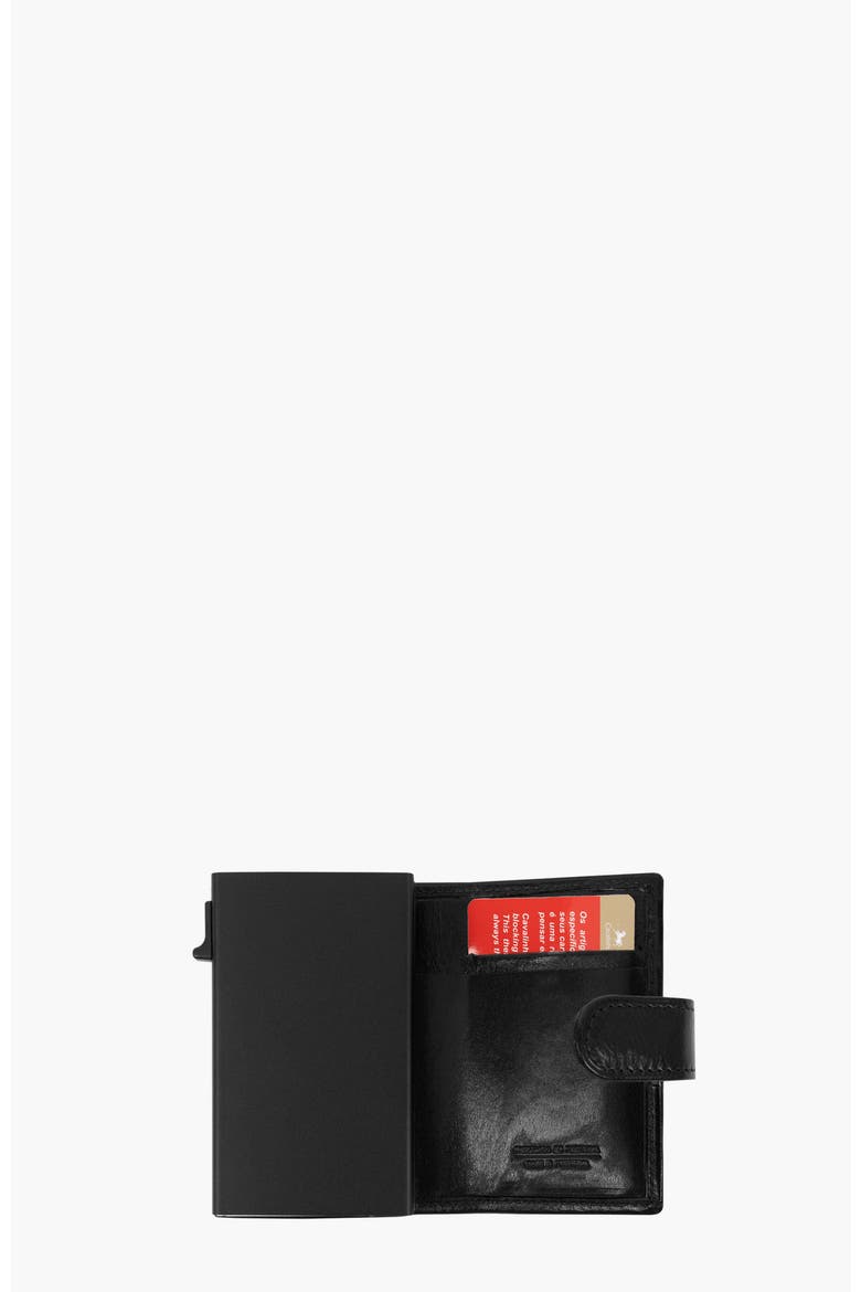 Gentleman Trifold Pop Up Slim Leather Wallet 234, Alternate, color, Black
