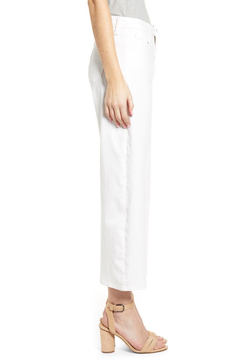JEN7 Crop Wide Leg Jeans, Alternate, color, WHITE