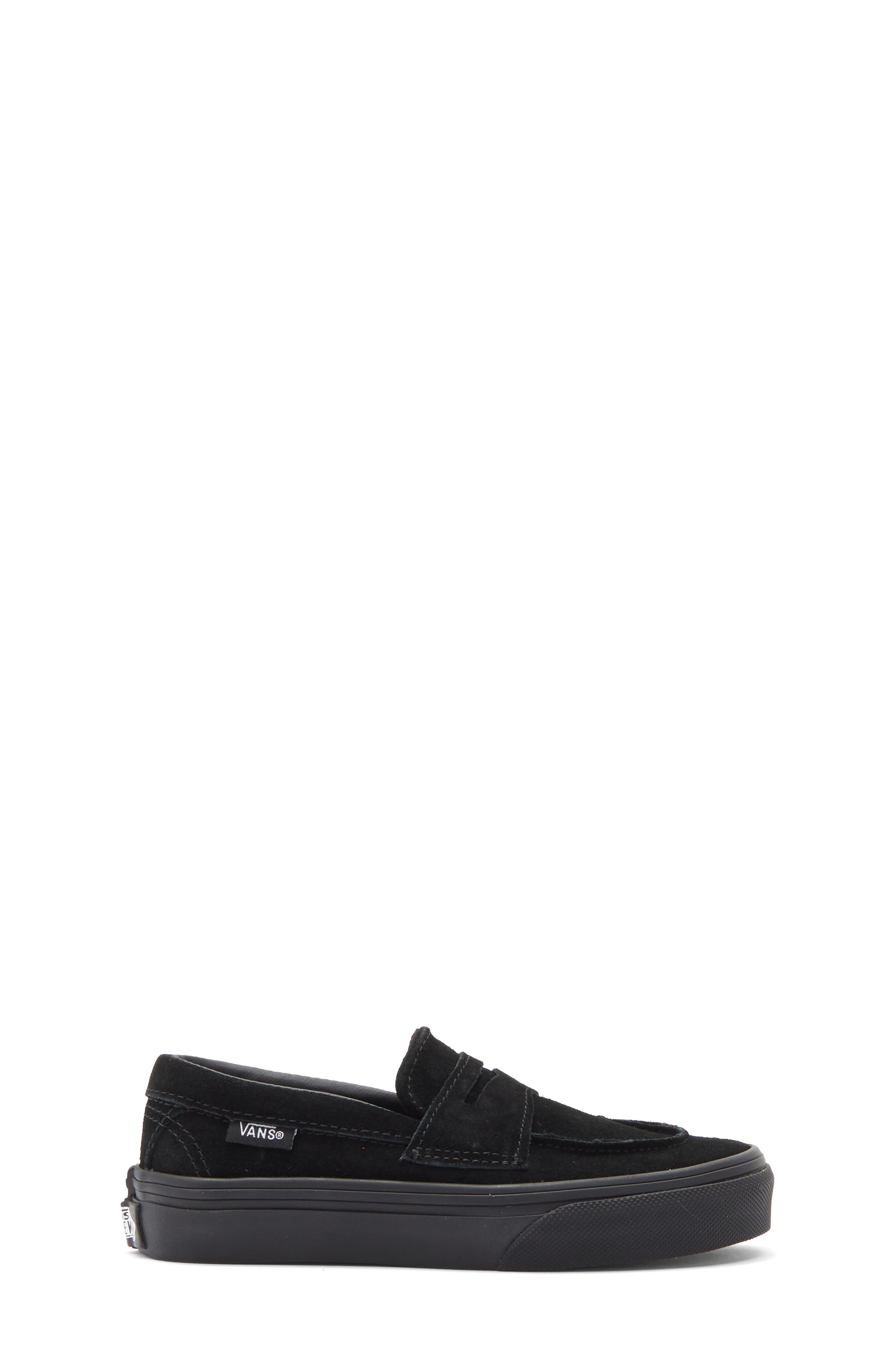 Kids' Suede 53 Penny Loafer, Alternate, color, BLACK/BLACK