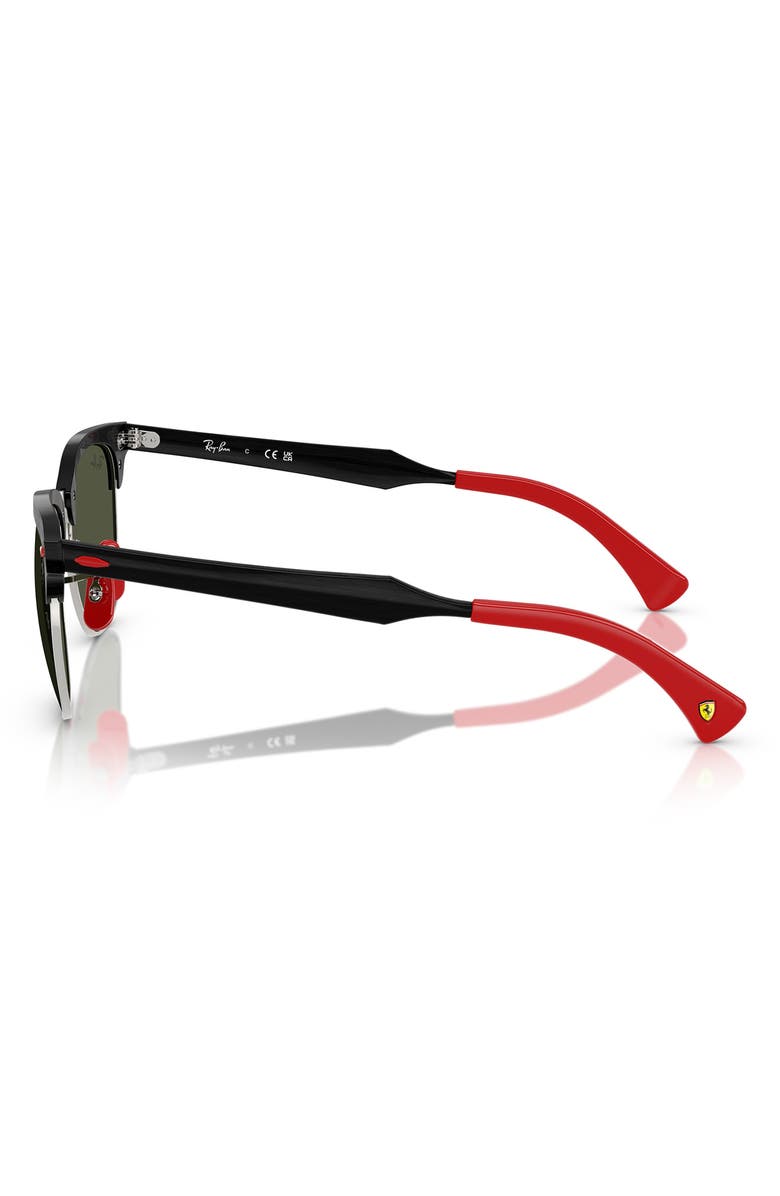 Ray-Ban x Scuderia Ferrari Clubmaster 51mm Square Sunglasses, Alternate, color, Green