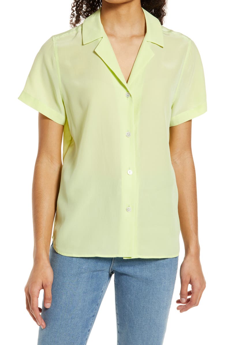 Tommy Bahama Talullah Silk Camp Shirt, Main, color, 