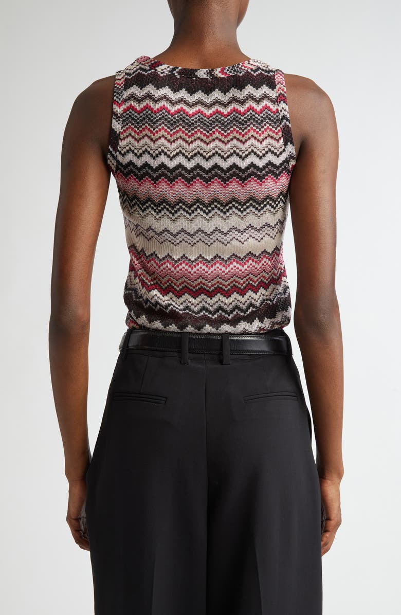 Missoni Chevron Stripe Knit Tank, Alternate, color, Pink/ Beige Multi