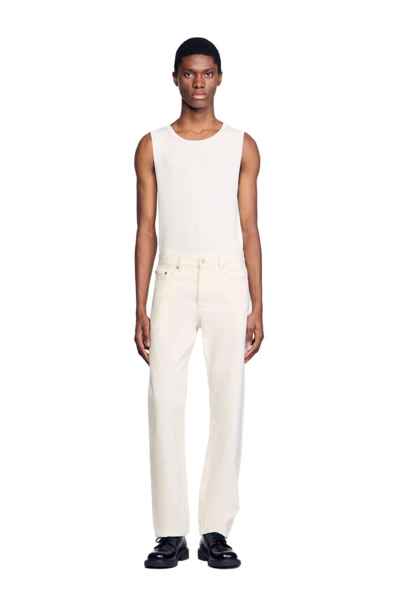 SANDRO Regular jeans, Alternate, color, Ivory.