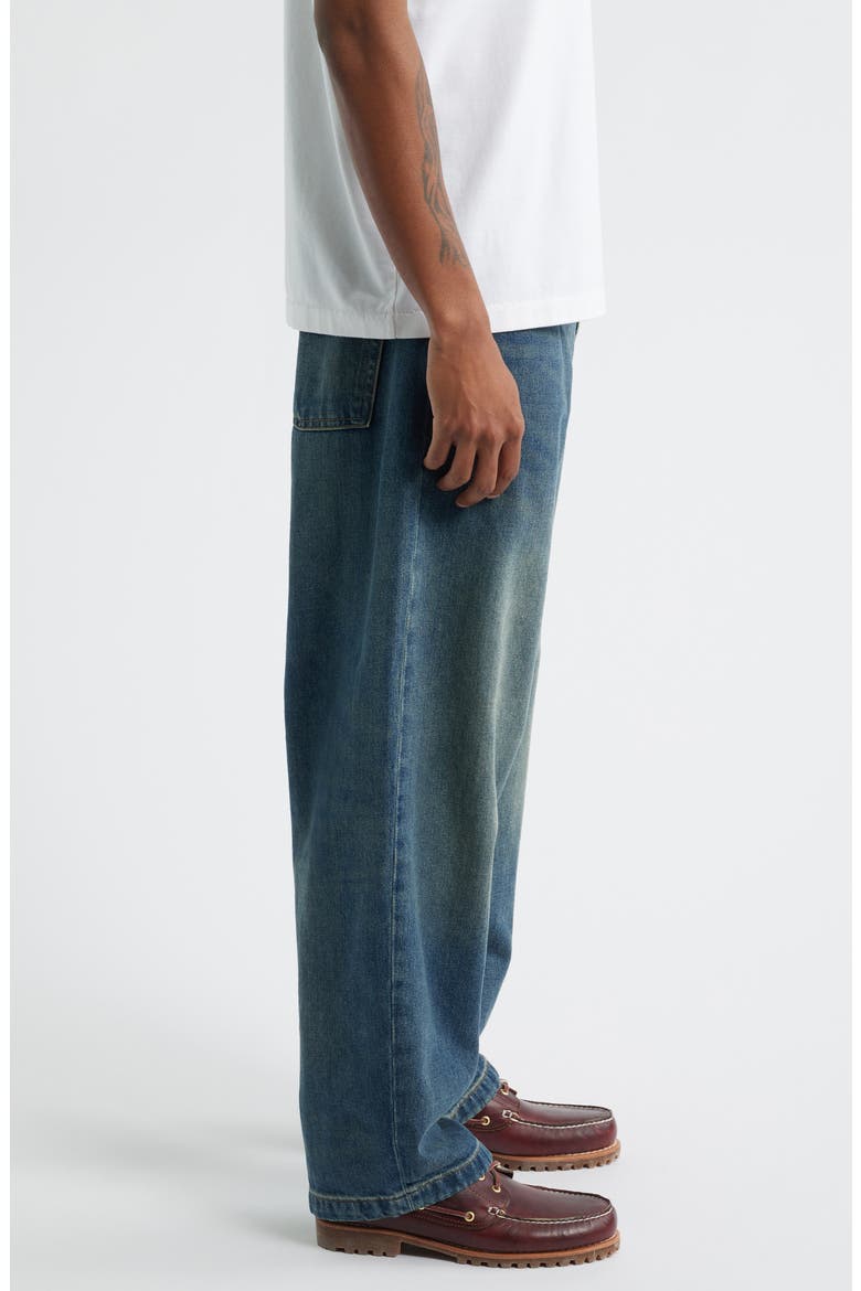 Brandon Loose Straight Leg Jeans, Alternate, color, BLUE WORN USED WASH