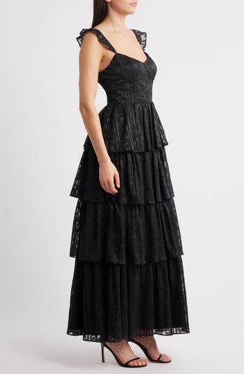 Lulus Magnolia Tiered Organza Gown | Nordstrom