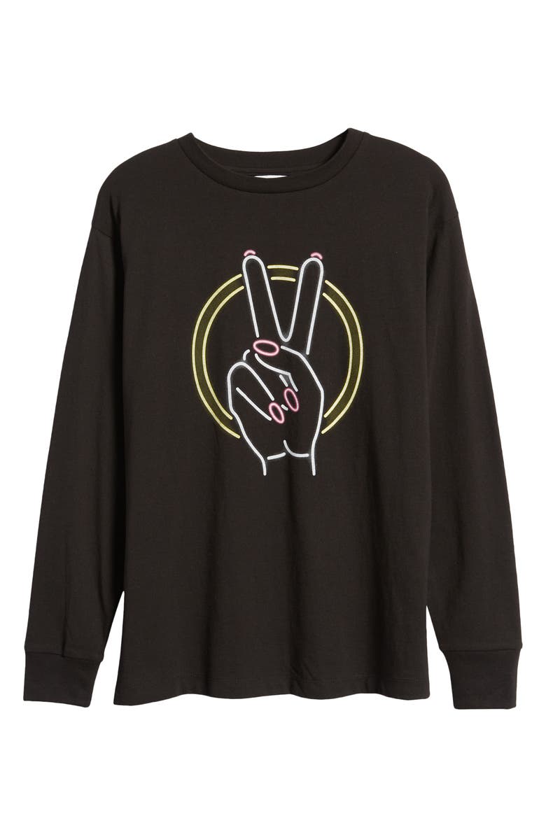 BP. Women's The Time Is Now Graphic Long Sleeve Tee, Alternate, color,