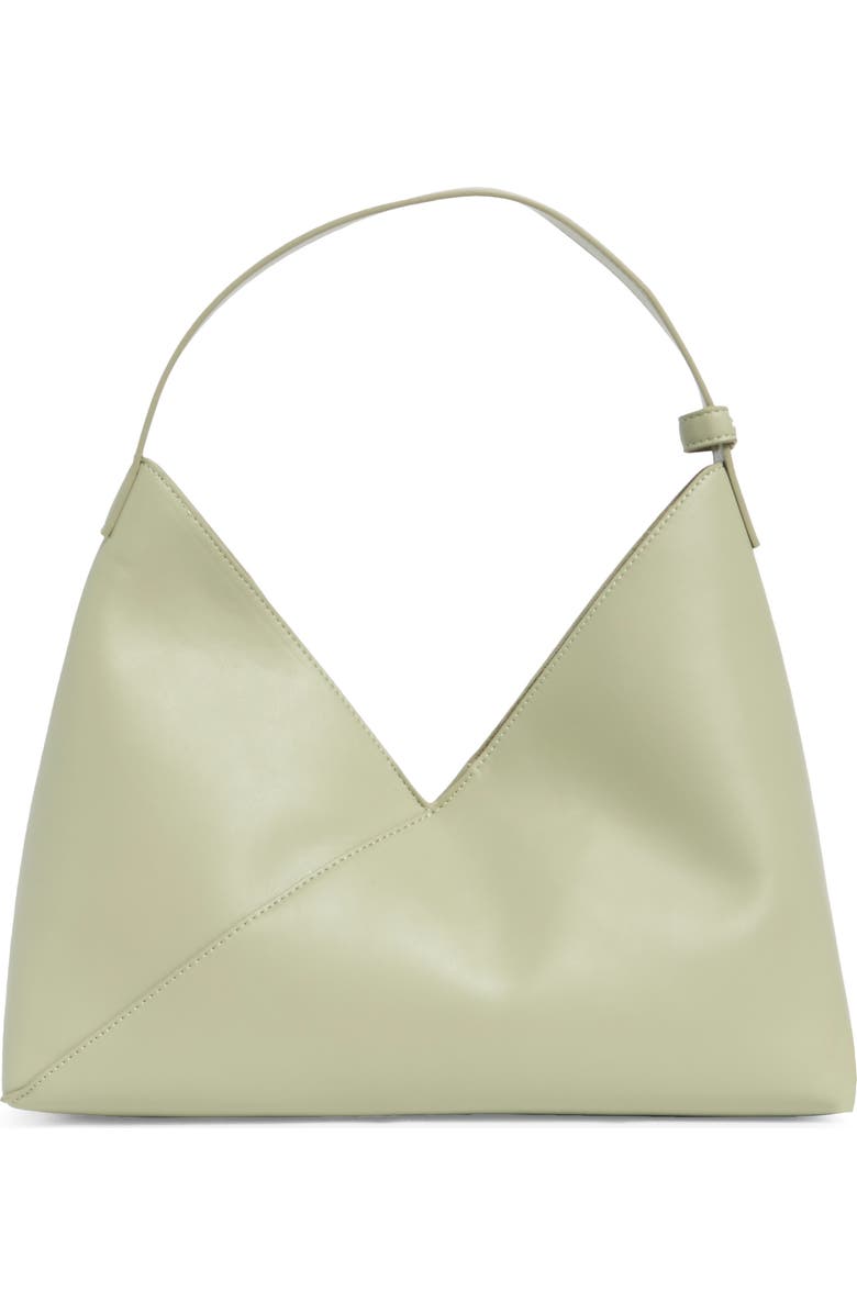 BCBG Triangle Hobo Bag, Main, color, Clay Green