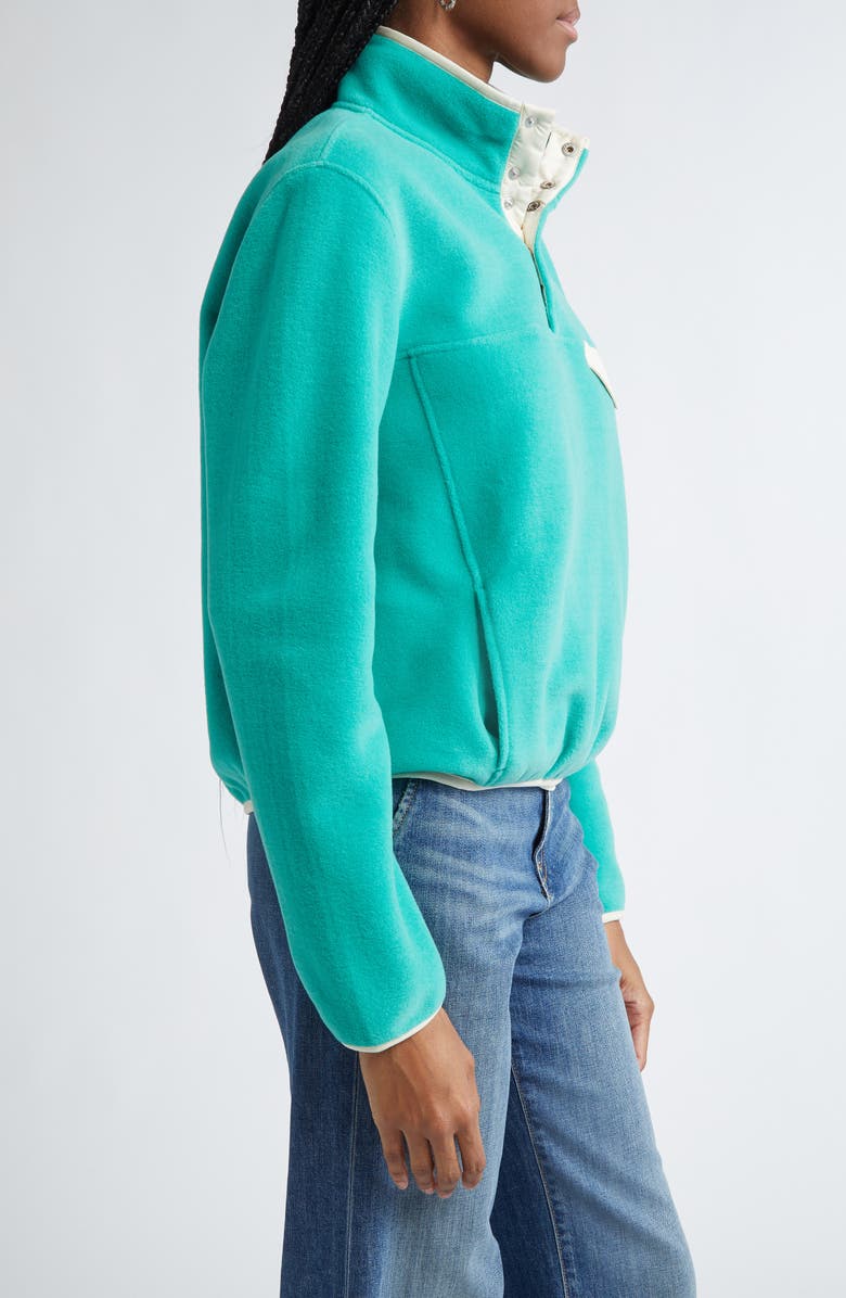 Sporty & Rich Serif Logo Polar Fleece Sweatshirt, Alternate, color, 