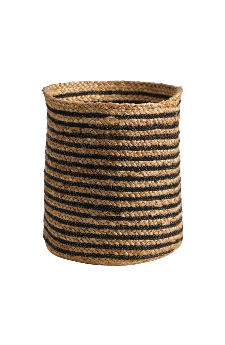NEARLY NATURAL 13.5-in Handmade Natural Jute Basket Planter, Main, color, Beige