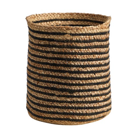 13.5-in Handmade Natural Jute Basket Planter