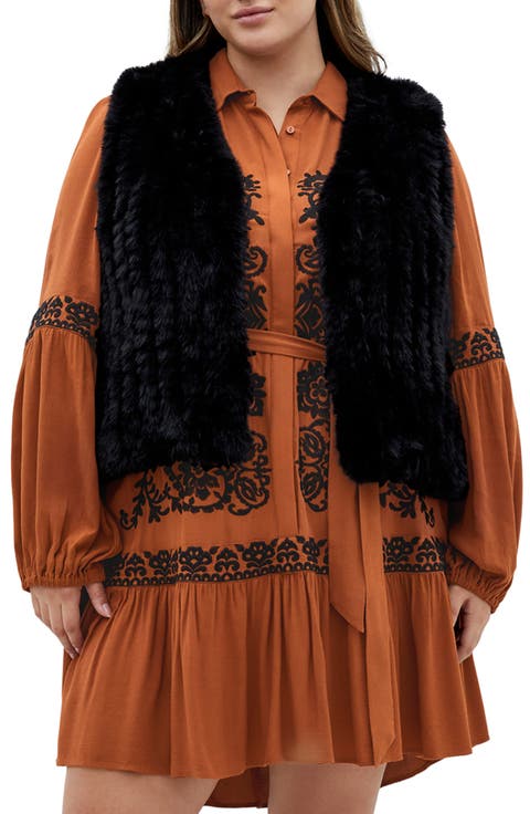 Eve Faux Fur Vest (Plus)