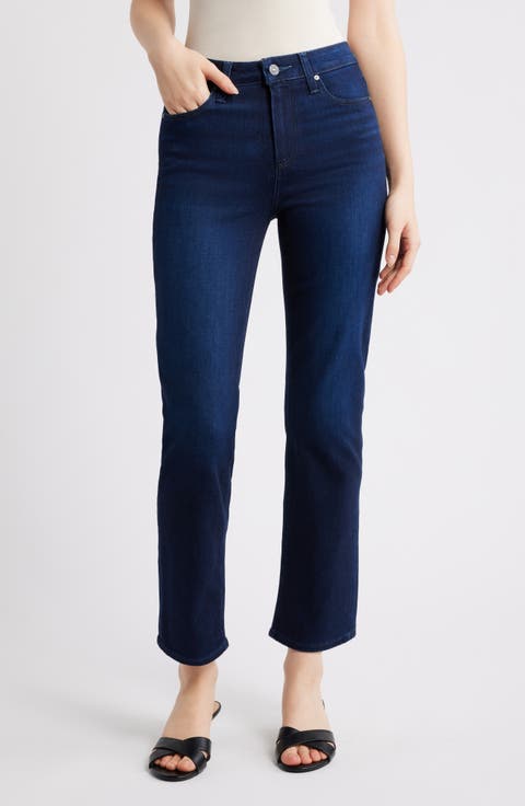 Cindy High Waist Crop Straight Leg Jeans (Elevated)