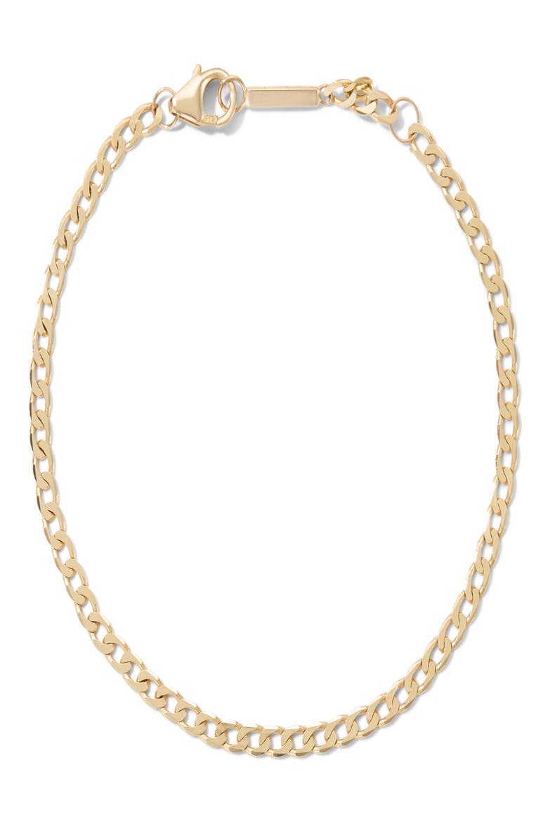 Nude Curb Chain Single Strand Necklace, Main, color, YELLOW GOLD