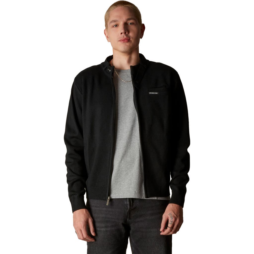 Members Only Iconic Racer Sweater In Black