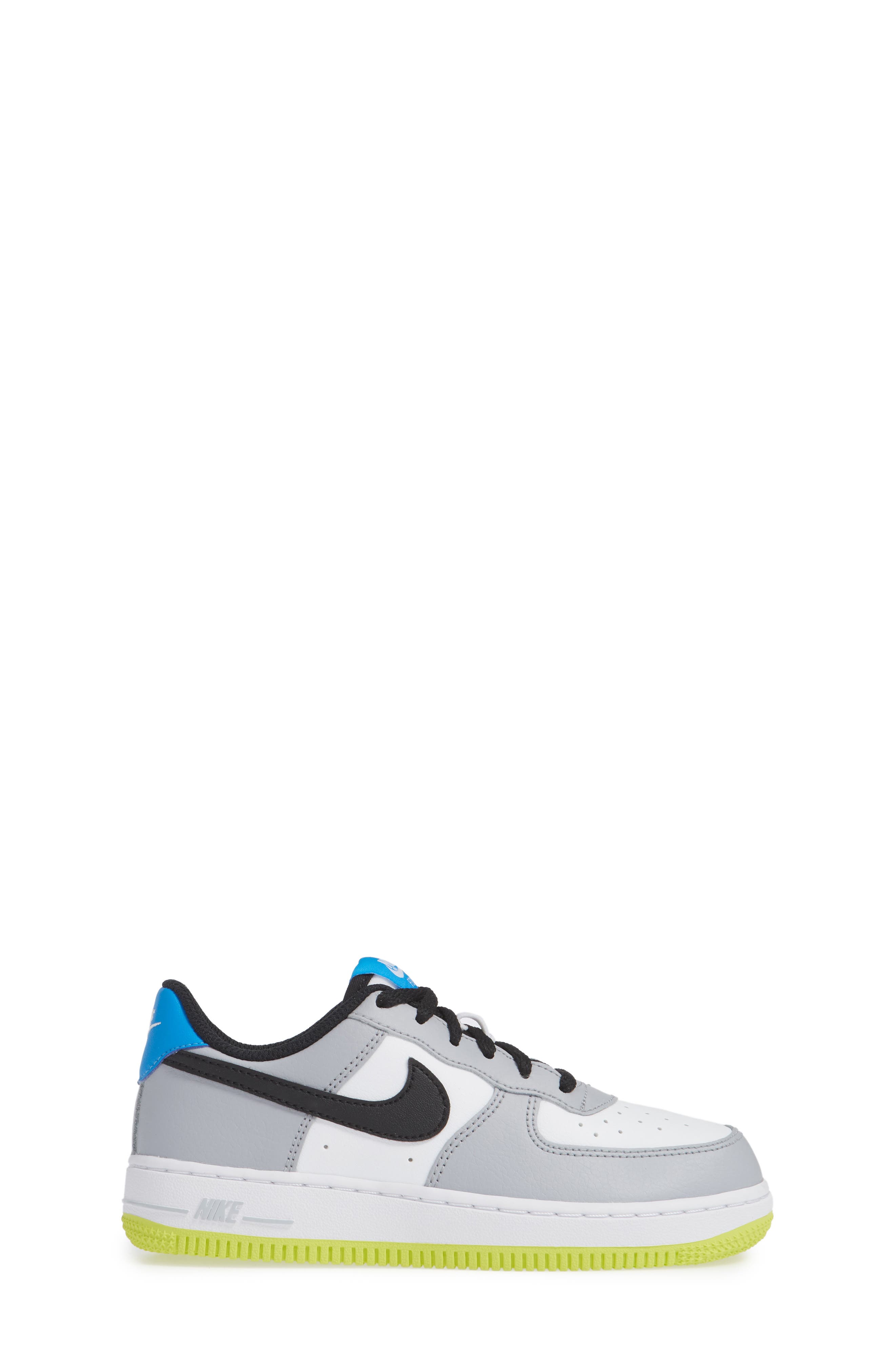 Kids' Air Force 1 Sneaker, Alternate, color, WOLF GREY/ BLACK/ WHITE/ BLUE