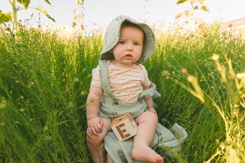 Deux Par Deux Baby Boy's Printed Muslin Bucket Hat Sage Monkey In Sage Monkey