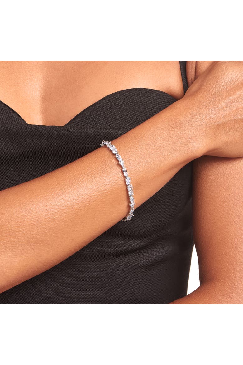 Julie Bracelet, Alternate, color, White/White Rhodium