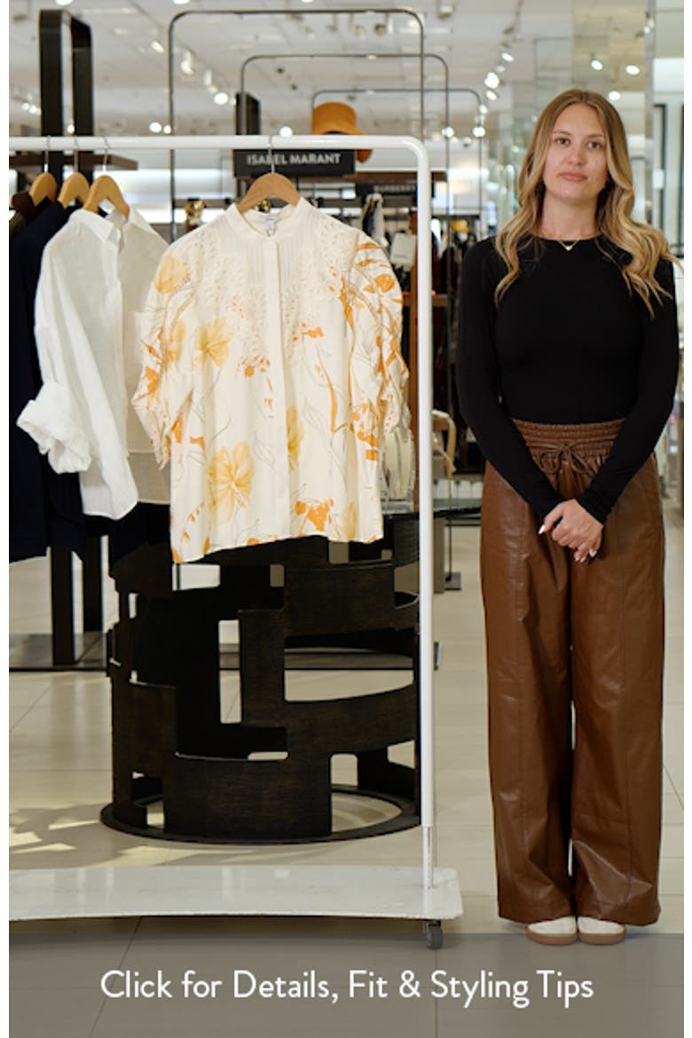 Louisa Cutwork Overlay Floral Button-Up Shirt video