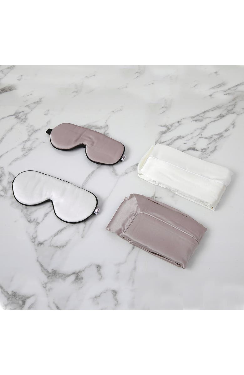 White Lotus Beauty Luxurious Cruelty Free 100% Mulberry Silk Eye Mask, Alternate, color, Black