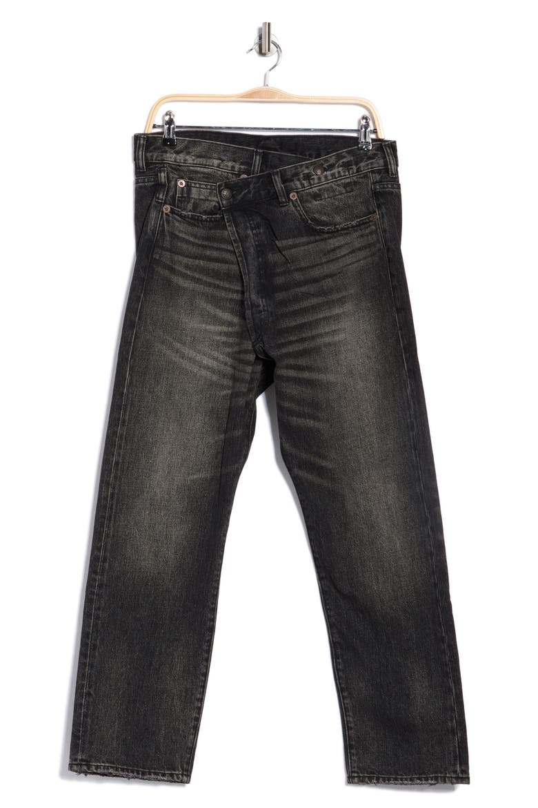 Crossover Straight Leg Jeans, Alternate, color, ARVIN BLACK
