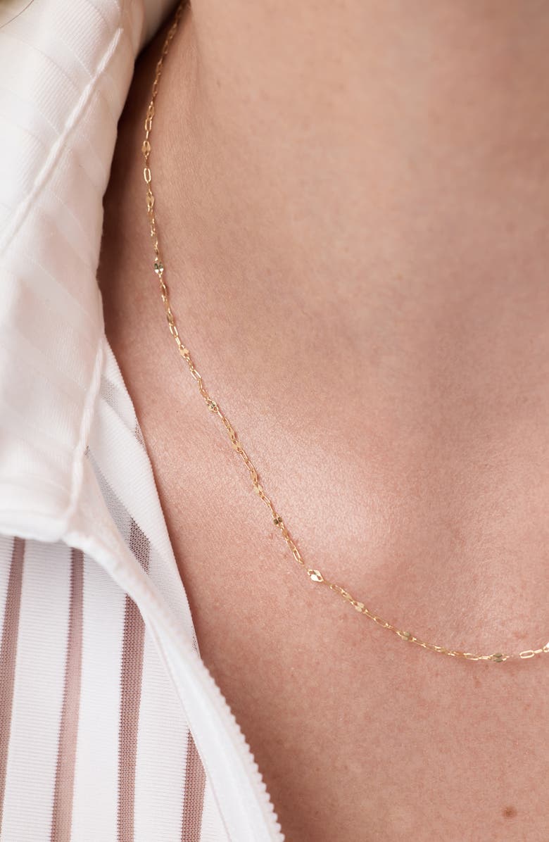 Ana Luisa Solid Yellow Gold - Sparkle Link Chain Necklace, Alternate, color, Gold