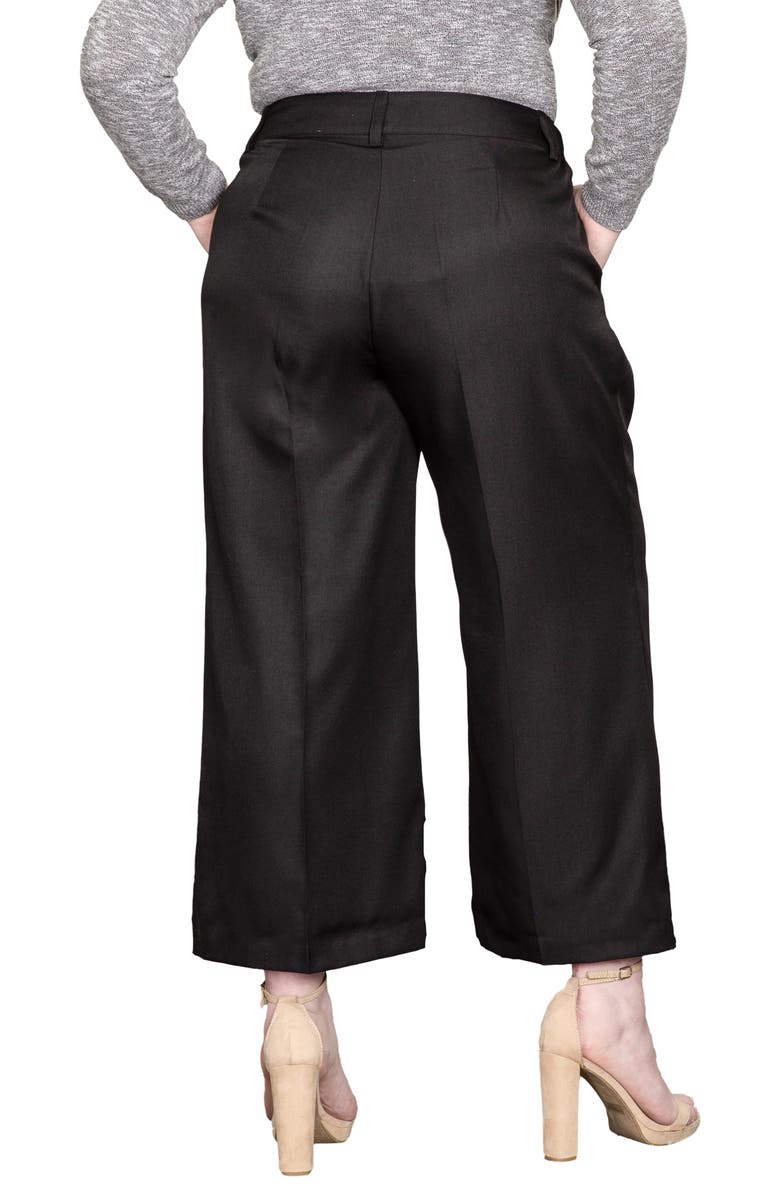 Standards & Practices Crop Wide Leg Pants, Alternate, color, Black