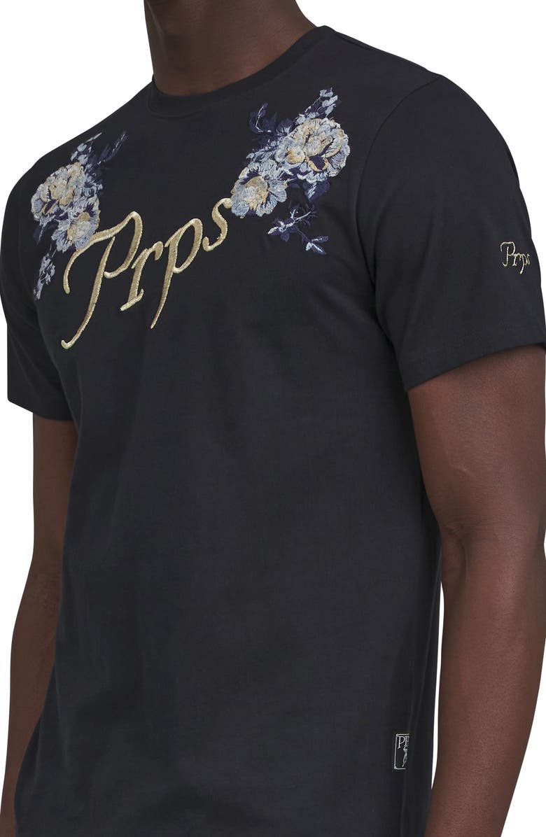 PRPS Gardenia Embroidered Cotton Graphic T-Shirt, Alternate, color, 