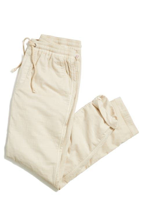 Marine Layer Saturday Cotton Stretch Standard Fit Beach Pants In Neutral