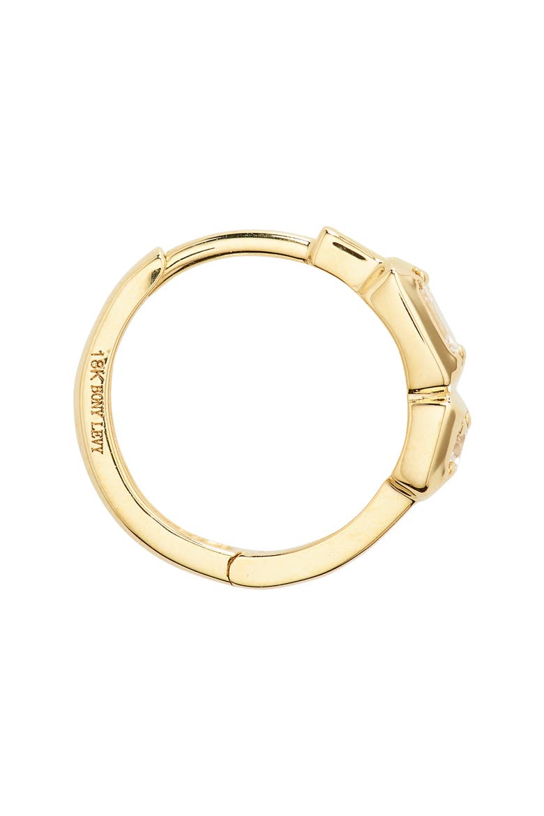Maya Mixed Diamond Huggie Hoop Earrings (Nordstrom Exclusive), Alternate, color, 18K YELLOW GOLD