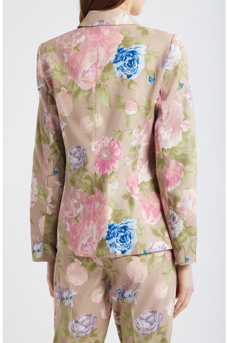 Print Sateen Blazer, Alternate, color, TAUPE MULTI